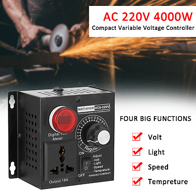 #ad Voltage Regulator Portable Speed Temperature Light Voltage Adjuatable Dimmer $34.99