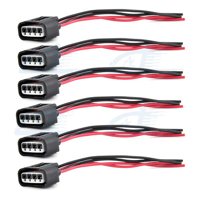 #ad 6pcs Ignition Coil Connector Plug Harness For Scion tC Pontiac Vibe 90980 11885 $10.79
