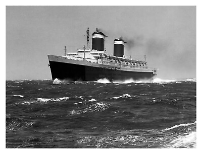 #ad OCEAN LINER SS UNITED STATES LAST BLUE RIBAND CRUSIE SHIP 8X10 LANDSCAPE PHOTO $8.49