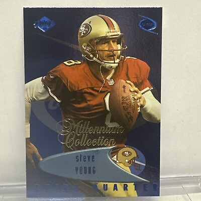 #ad Steve Young 1999 Collector#x27;s Edge Millennium Collection Blue #185 $4.99