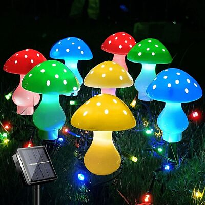 #ad Outdoor Solar Garden Lights Cute Mushroom Shape Decorative Lamp LED Waterproof $16.19