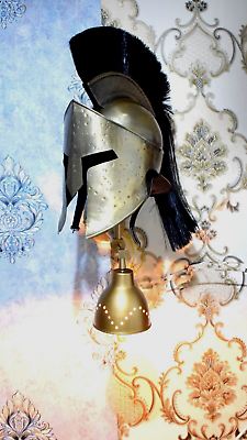 #ad Wall Lamp Vintage Inspired Brass Lamp for a Touch of Glamour W300 Spartan Helmet $188.55
