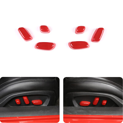 #ad ABS Red Car Interior Seat Adjustment Button Cover Caps For Corvette C7 2014 2019 $16.99
