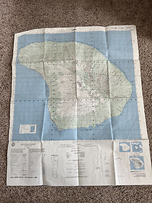 #ad 1984 Lanai Hawaii Map by Defense Mapping Agency $29.95