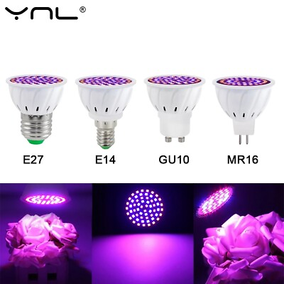 #ad E27 MR16 GU10 Grow Lamp Full Spectrum Led Grow Light Bulb E14 1 12pcs Hydroponic $23.94