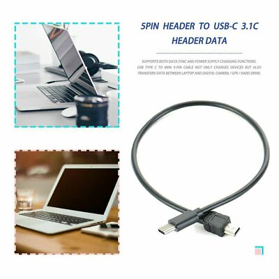 #ad Mini USB 5 Pin Male To USB 3.1 Type C Male Converter OTG Adapter Cord Cable $6.50