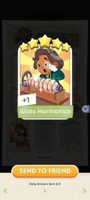 #ad Monopoly GO 5 Stars Sticker Glass Harmonica⚡️Same Day Delivery⚡️ $7.00