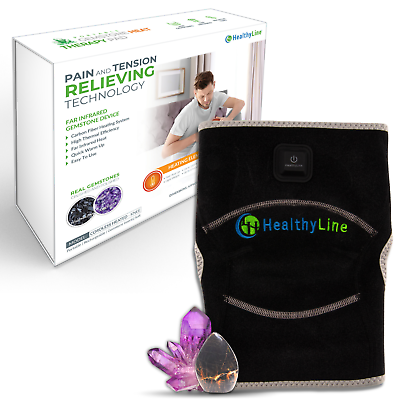 #ad HealthyLine Portable Heating Pad for Knee Pain Infrared Natural Gemstone Therapy $179.00
