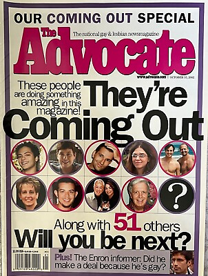 #ad The Advocate October 145 2002 Coming Out Special $12.00