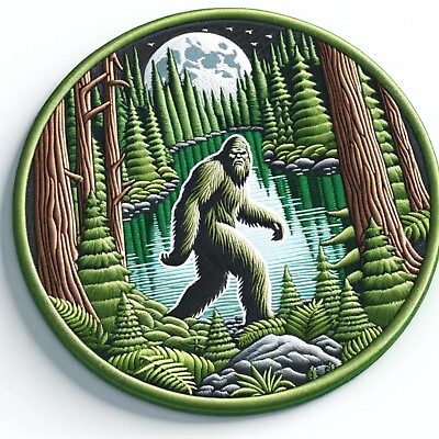 #ad Bigfoot Patch Iron on Applique Cryptid Myth Legend Mountain Forest Nature Badge $8.87