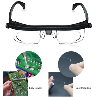 #ad Vision Focus Adjustable Reading Glasses Myopia Eye Glasses Variable Lens Magnify $6.65