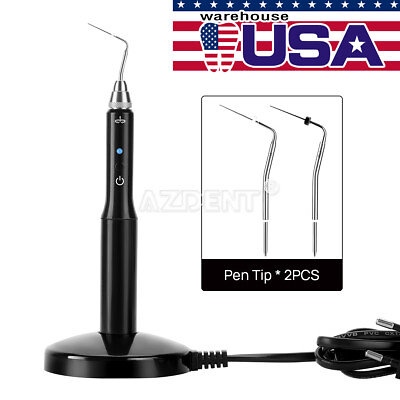 #ad Dental Cordless Gutta Percha Obturation System Endo Heated Pen With 2 Tips $42.31
