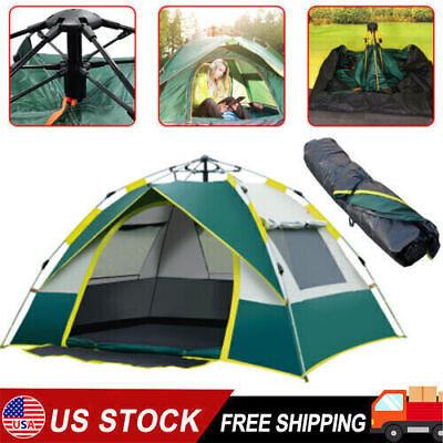 #ad Pop Up Tent 2 3 Person Camping Tent Telescopic Stick Hiking Canopy Outdoor US $19.49