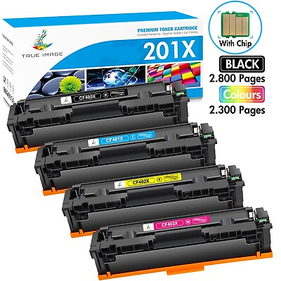 #ad 4PK Toner For HP 201X CF400X CF400A Color LaserJet Pro MFP M277dw M277 M252dw $39.50