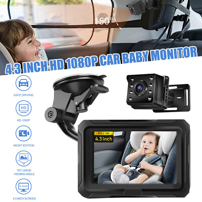 #ad Baby Car Camera Wireless 1080P Baby Car Mirror with Night Vision Function 4.3” $32.99