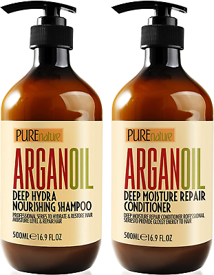 #ad Argan Oil Shampoo and Conditioner Set Moisturizing Sulfate Free Moroccan Care $35.49