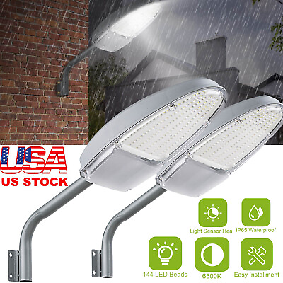 #ad Commercial LED Lights Sensor Street Road Lamp Waterproof Outdoor Garage Garden $43.23