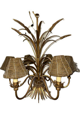 #ad Ornate Brass Chandelier 6 light Hanging light fixture $189.00