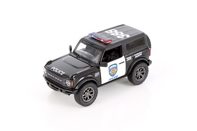 #ad KINSMART 2022 Ford Bronco Police Diecast Mode1 car 1:34 Scale BLACK 5quot; NO BOX $9.95