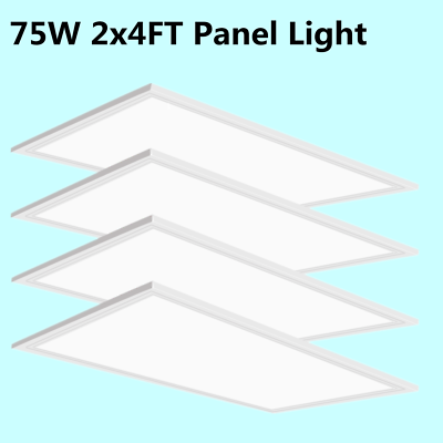#ad 8 Pack 2X4 White 5000K Daylight Edge Lit LED Dimmable Flat Panel Troffer Light $409.00