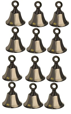 #ad Brass Decorative Bell for Pooja Rooms Pack of 12 Home Decor Antique Marvel $112.50