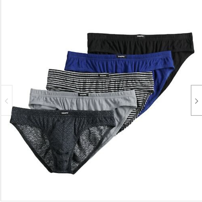 #ad Men Equipo 5 Pack Bikini Briefs Navy Black Gray No Fly Premium Cotton Underwear $24.99