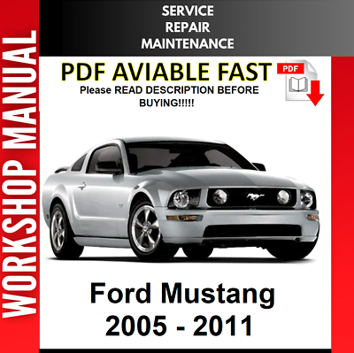 #ad FORD MUSTANG 2005 2006 2007 2008 2009 2010 SERVICE REPAIR WORKSHOP MANUAL $8.99