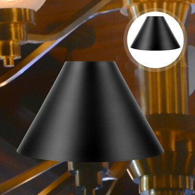 #ad Black Metal Drum Lampshade for Table Lamp Clip On Replacement Shade $15.19