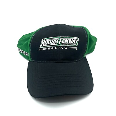 #ad Roush Fenway Racing 1Driven Black and Green Mesh Back Adjustable Strap Hat $21.98
