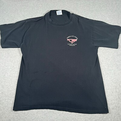 #ad Vintage Mount Hood Shirt Adult Black Medium Single Stitch Oregon Mountain 90s $19.00