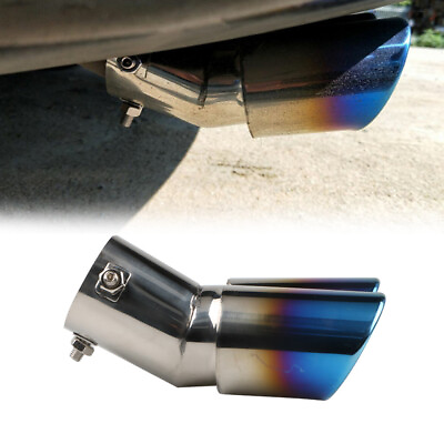 #ad Stainless Steel Auto Car Rear Dual Exhaust Pipe Tail Muffler Tips Throat Tailpip C $29.89