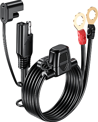 #ad Motorcycle Solar SAE Quick Disconnect Extension Cable Adapter 2FT SAE to O Rin $12.99