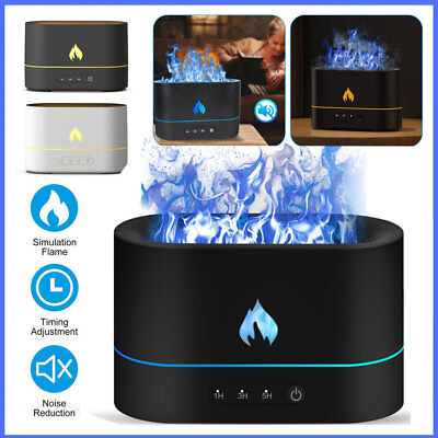 #ad 250ml USB Air Humidifier Essential Oil Aroma Diffuser 3D Flame Mist Home Decor $11.85
