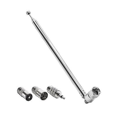 #ad Enhance your Reception with Telescopic FM Radio Antenna and 3 Coupling Adapter $10.45