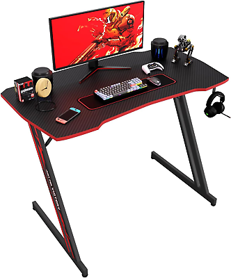 #ad 39quot; Gmaing Desk Computer Gaming Desk Z Shaped Gaming Workstation Ergonomic Gamin $147.02