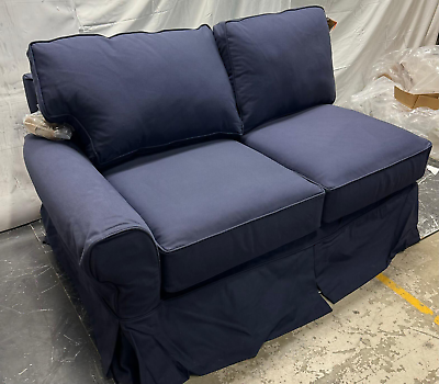 #ad Stone amp; Beam Carrigan Classic Navy LAF Loveseat with Slipcover $175.00