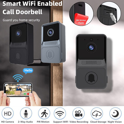 #ad Smart Wireless WiFi Doorbell Intercom Video Camera Door Bell Chime Security $15.59