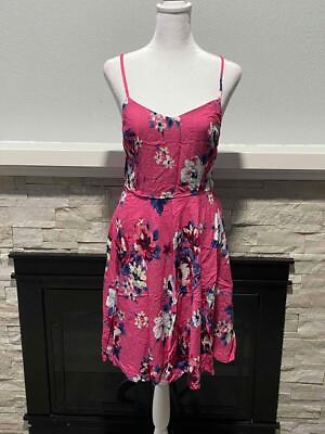 #ad NEW Pink Floral Summer Dress Feminine Classic Flattering Chic Mini $25.00