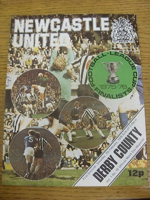 #ad 07 02 1976 Newcastle United v Derby County Faint Fold Writing On Back . Condi GBP 3.99