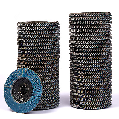 #ad 40 GRIT 40 PACK 4 1 2quot; ZIRCONIA FLAP DISC ANGLE GRINDER SANDING GRINDING WHEELS $49.99
