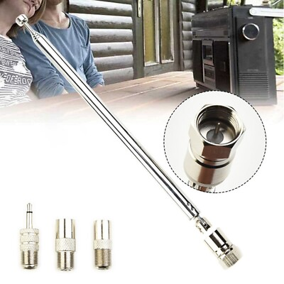 #ad Expand Your Radio Reception with Quality Telescopic FM Antenna amp; 3 Adapters $8.50