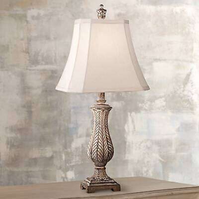 #ad Cottage Table Lamp Antique Gold Leaf Petite Vase for Living Room Family Bedroom $39.95
