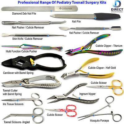 #ad Professional Podiatry Kit Chiropody Ingrown Nail Clipper Manicure Pedicure Tools $6.40
