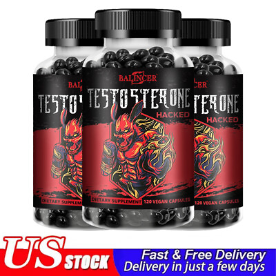 #ad Natural Testosterone Booster 120 Capsules For Stamina Strength $15.04