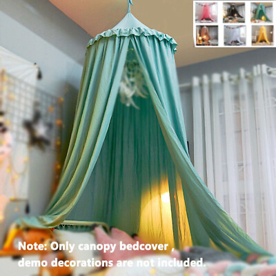 #ad Baby Canopy Bedcover Kids Bed Mosquito Net Round Dome Tent Decor Curtain Bedding AU $61.98