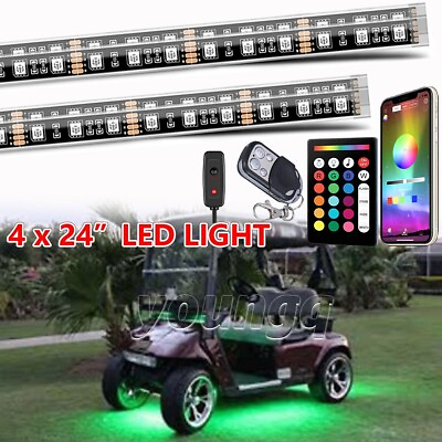 #ad LED Golf Cart Light Kit bluetooth APP Under Glow Neon For Caddy Club Car EZGO $49.95
