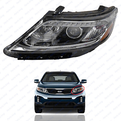 #ad For 2014 2015 Kia Sorento EX SX Halogen LED DRL Projector Headlight Driver Left $131.95