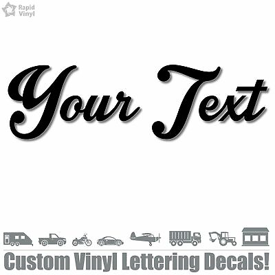 #ad Custom Text Vinyl Decal Sticker Car Window Bumper Letters Numbers Lettering Name $21.95