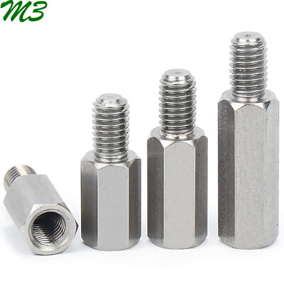 #ad M3 Male Female Stainless Steel Hex Column Standoff Support Spacer for PCB Board $10.40