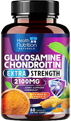 #ad Glucosamine Chondroitin Turmeric MSM Triple Strength Joint Support 2100mg $28.92